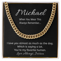 Load image into Gallery viewer, “Favorite Human” Dog Lover Gift Personalized Message Card Necklace