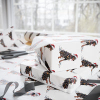 Load image into Gallery viewer, Doberman Pinscher Christmas Lights Wrapping Paper
