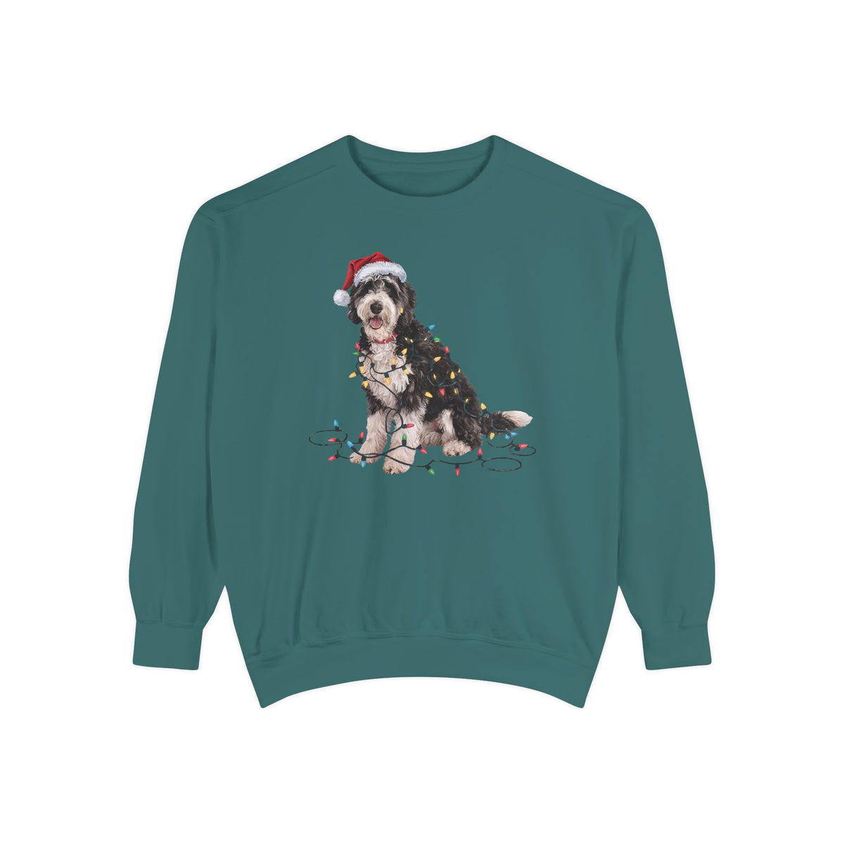 Christmas Labradoodle Sweatshirt, Christmas Lights Dog Sweatshirt, Christmas Dog, Labradoodle Mom, Gift for Dog Lover, Labradoodle