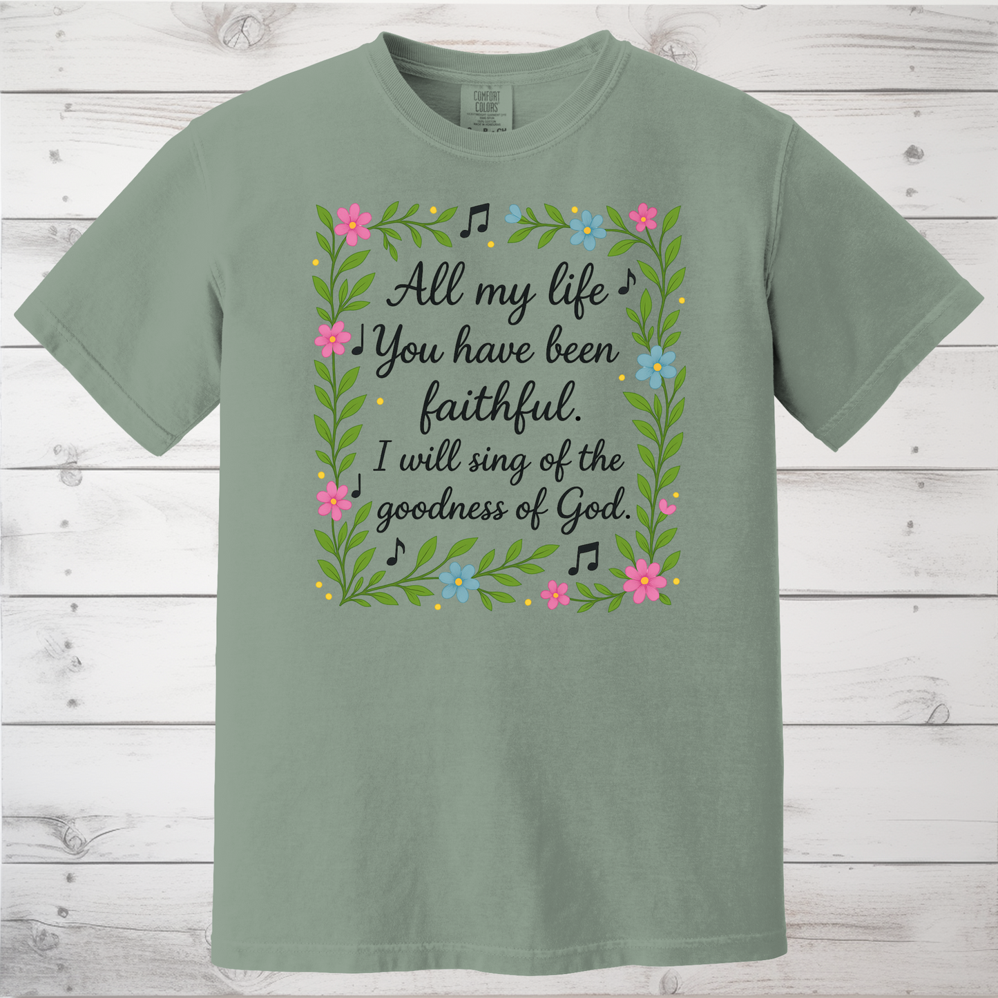 Floral Shirt for Women of Faith, Worship T-Shirt, Goodness of God Shirt