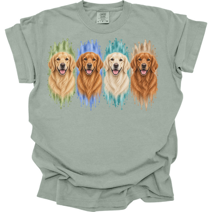 Golden Retriever Shirt, Light Dark Red English Cream Golden Dog Mom Gift