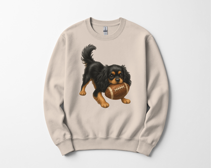 Black Tan Cavalier Football Sweatshirt