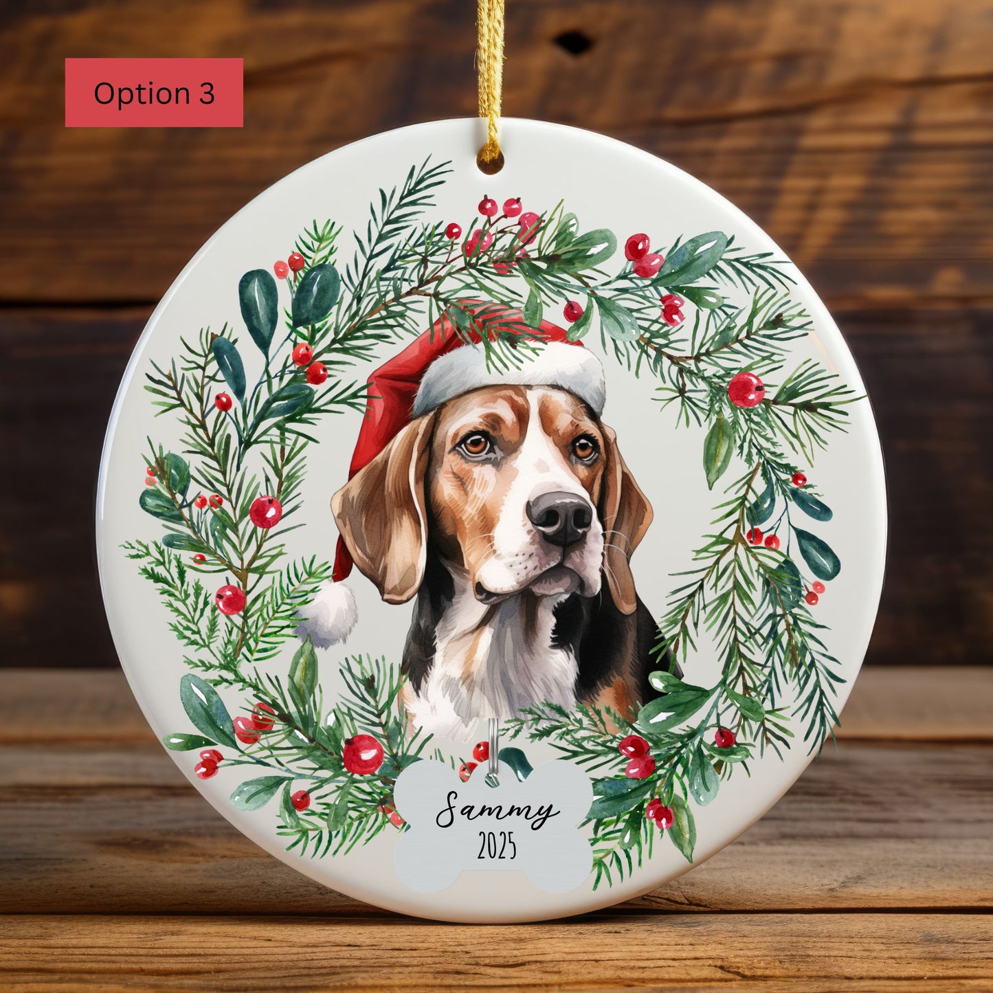 Personalized Beagle Ornament