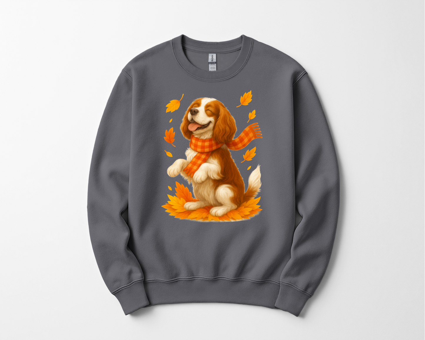 Cavalier King Charles Autumn Shirt, Cozy Spaniel Sweatshirt, Fall Dog Lover Apparel, Cavalier Leaves Gift, Cute Dog Clothing