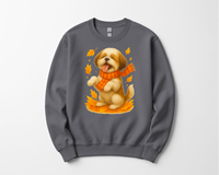 Load image into Gallery viewer, Shih Tzu Fall Shirt, Dog Lover Autumn Sweater, Cozy Pet Apparel, Cute Dog Fall Gift, Seasonal Dog Fashion, Shih Tzu Autumn Wear
