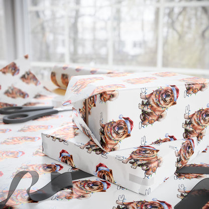 Chow Chow Christmas Lights Wrapping Paper