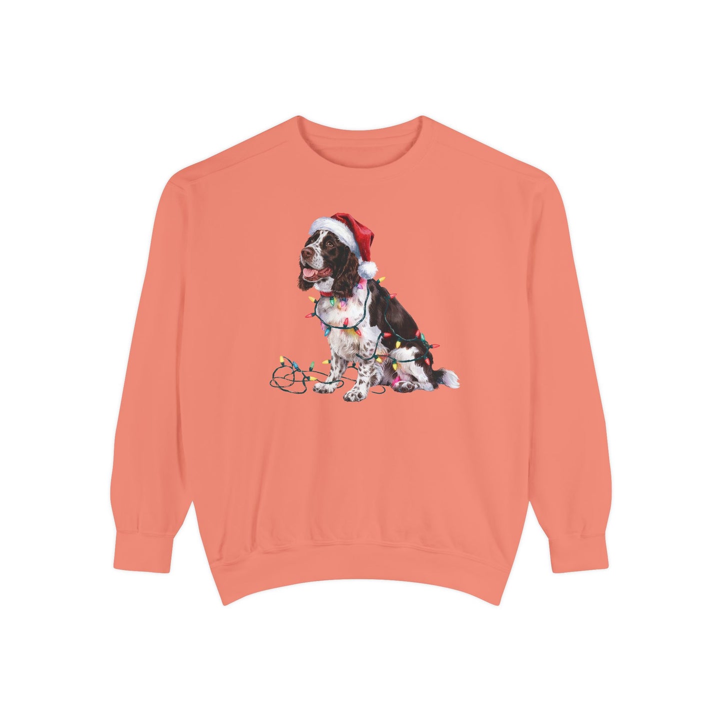 Christmas Springer Spaniel Sweatshirt, Christmas Lights Dog, Christmas Dog, Springer Spaniel Mom, Gift for Dog Lover, Springer Spaniel