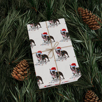 Load image into Gallery viewer, Boston Terrier Christmas Lights Wrapping Paper
