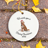 Load image into Gallery viewer, Christmas Goldendoodle Ornament, Christmas Lights Dog Keepsake

