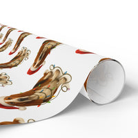 Load image into Gallery viewer, Basset Hound Christmas Lights Wrapping Paper
