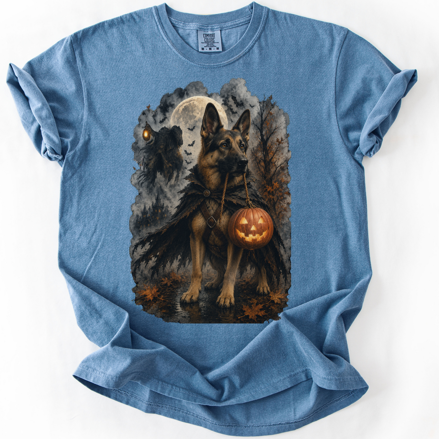 German Shepherd Headless Horseman Inspired Halloween Comfort Colors Shirt