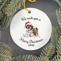 Load image into Gallery viewer, Christmas Shih Tzu Ornament, Christmas Lights Dog Keepsake

