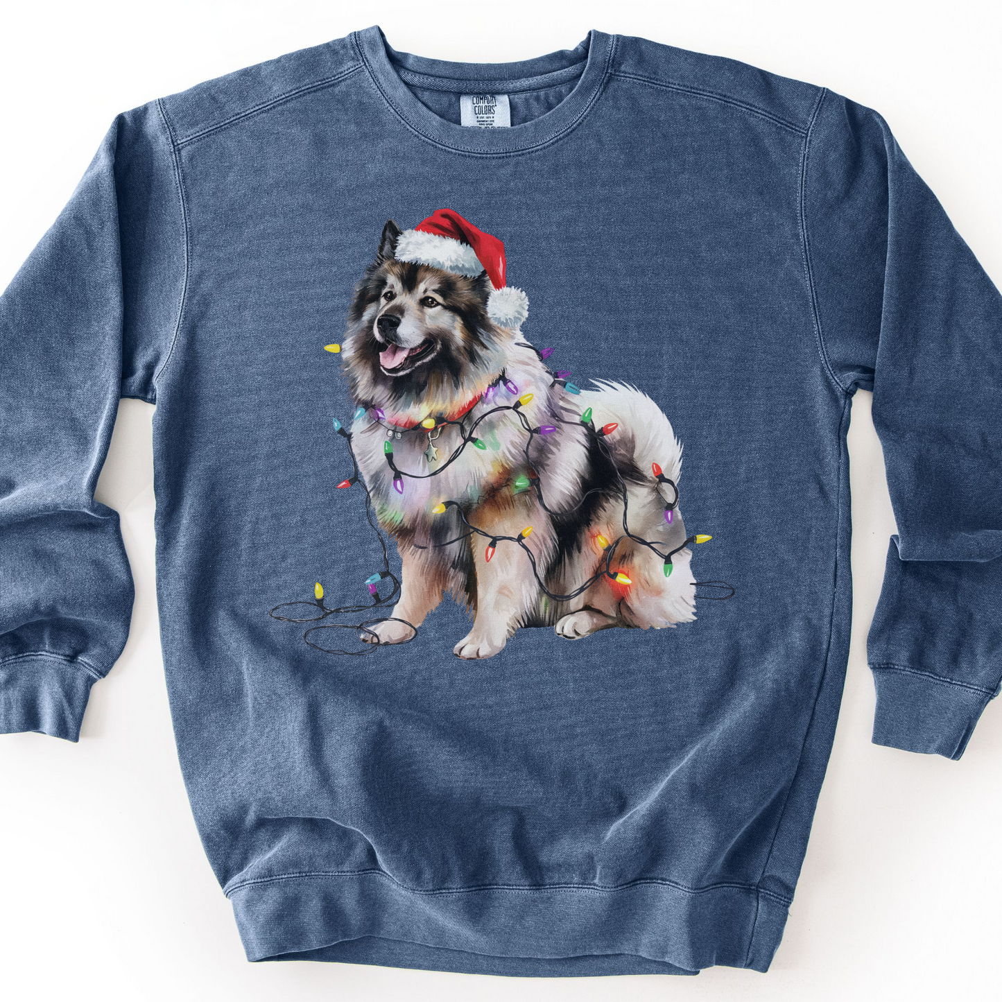 Keeshond Christmas Lights Sweatshirt