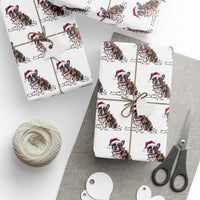 Load image into Gallery viewer, French Bulldog Christmas Lights Wrapping Paper
