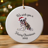 Load image into Gallery viewer, Christmas French Bulldog Ornament, Christmas Lights Dog Keepsake
