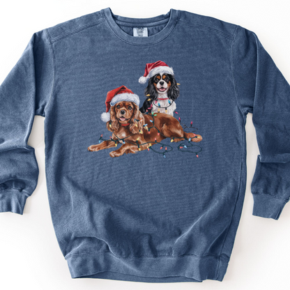 Cavalier King Charles Spaniels Christmas Lights Sweatshirt
