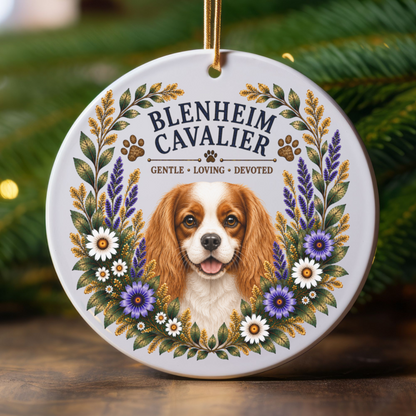 Blenheim Cavalier Ornament, Cavalier King Charles Spaniel Gift, Dog Mom Keepsake