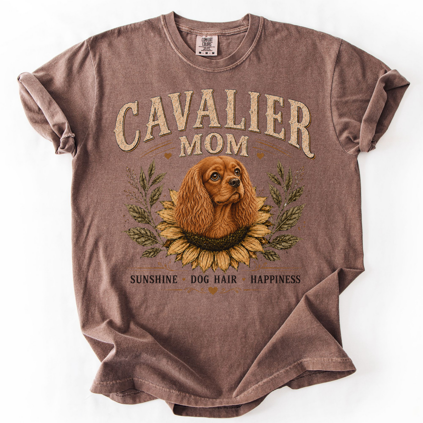 Ruby Cavalier Mom Sunflower Shirt