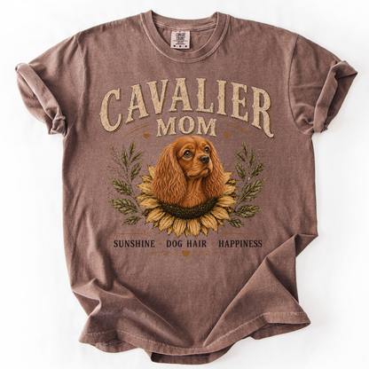 Ruby Cavalier Mom Sunflower Shirt