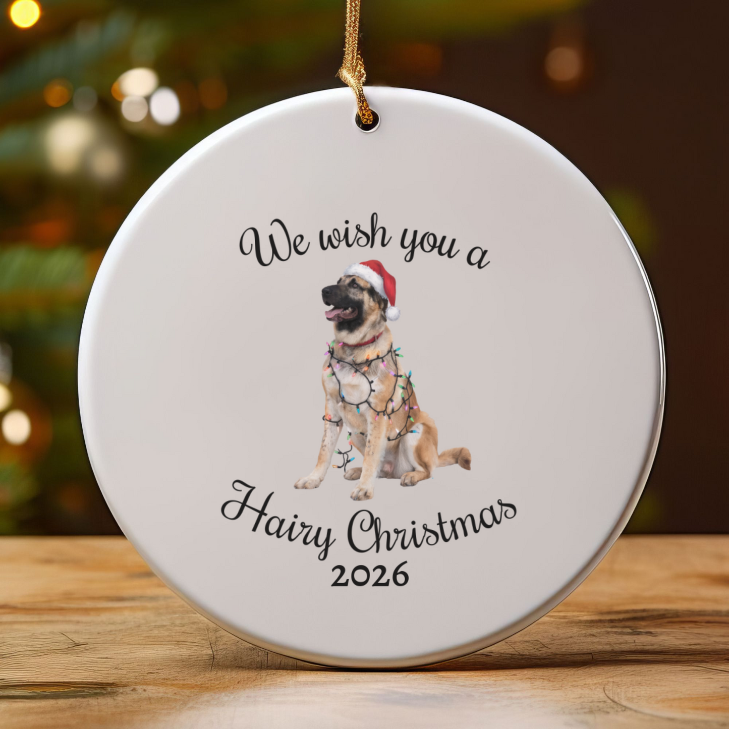 Christmas Anatolian Shepherd Ornament, Christmas Lights Dog Keepsake, Christmas Dog, Anatolian Shepherd Mom, Gift For Dog Lover