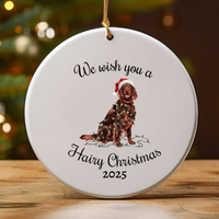 Load image into Gallery viewer, Christmas Irish Setter Ornament, Christmas Lights Dog Keepsake

