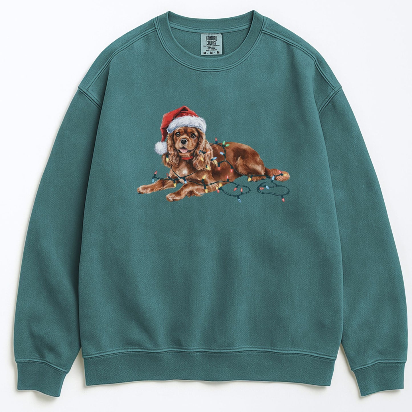 Ruby Cavalier Christmas Lights Sweatshirt