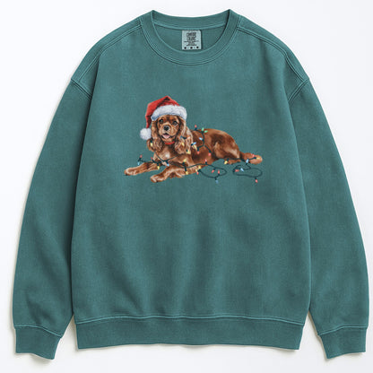 Ruby Cavalier Christmas Lights Sweatshirt
