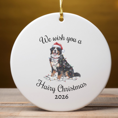 Christmas Bernese Mountain Dog Ornament, Christmas Lights Dog Keepsake, Christmas Dog, Bernese Mountain Dog Mom, Gift For Dog Lover