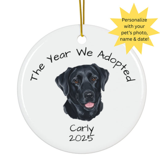 Personalized Pet Adoption Ornament - “The Year We Adopted”