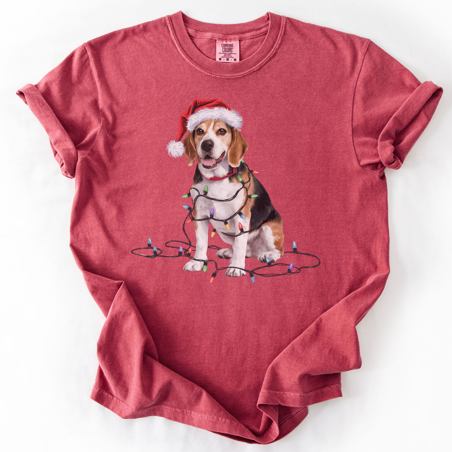 Christmas Beagle Shirt, Christmas Lights Dog Tee, Christmas Dog Tee, Beagle Mom Tshirt, Gift for Dog Lover, Beagle