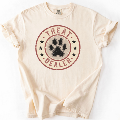 Treat Dealer Shirt, Funny Dog Mom Tee, Dog Lover Comfort Colors Shirt