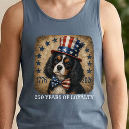 Tricolor Cavalier Patriotic Tank Top, 250 Years of Loyalty