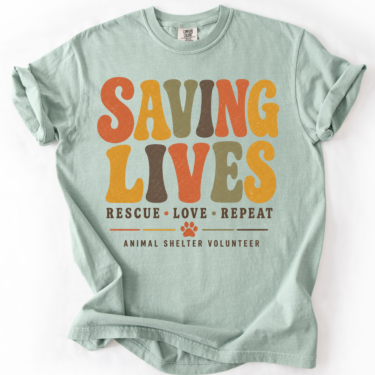 Saving Lives Animal Shelter Volunteer Shirt