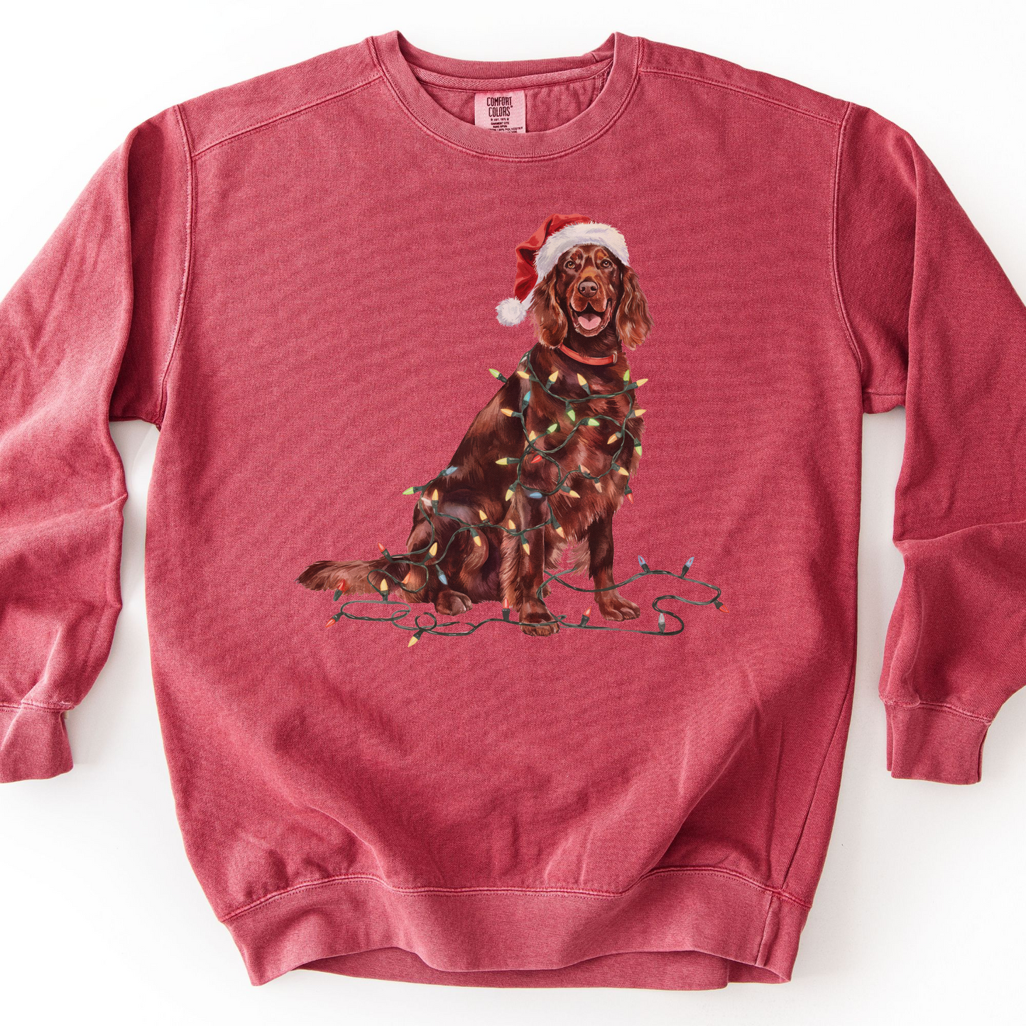 Irish Setter Christmas Lights Sweatshirt