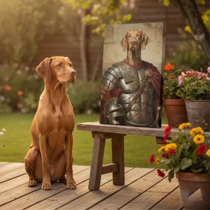 Custom Pet Roman Warrior Portrait – Personalized Dog or Cat Canvas