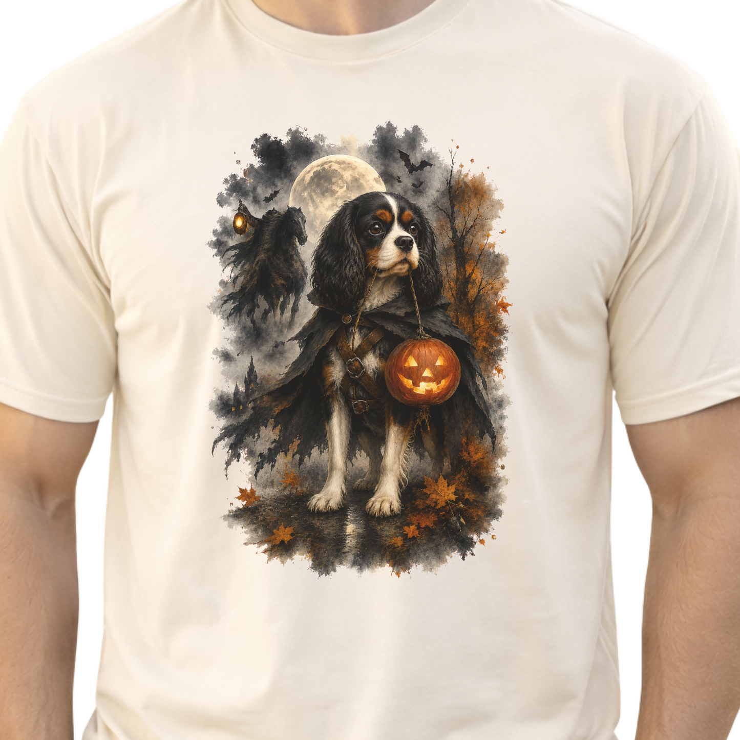 Tricolor Cavalier Headless Horseman Inspired Halloween Comfort Colors Shirt