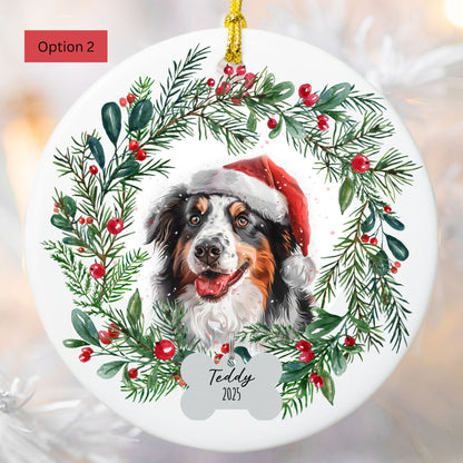 Personalized Australian Shepherd Ornament, Custom Dog Christmas Keepsake