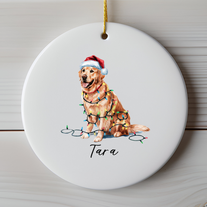 Golden Retriever Ornament, Personalized Dog Lover Gift