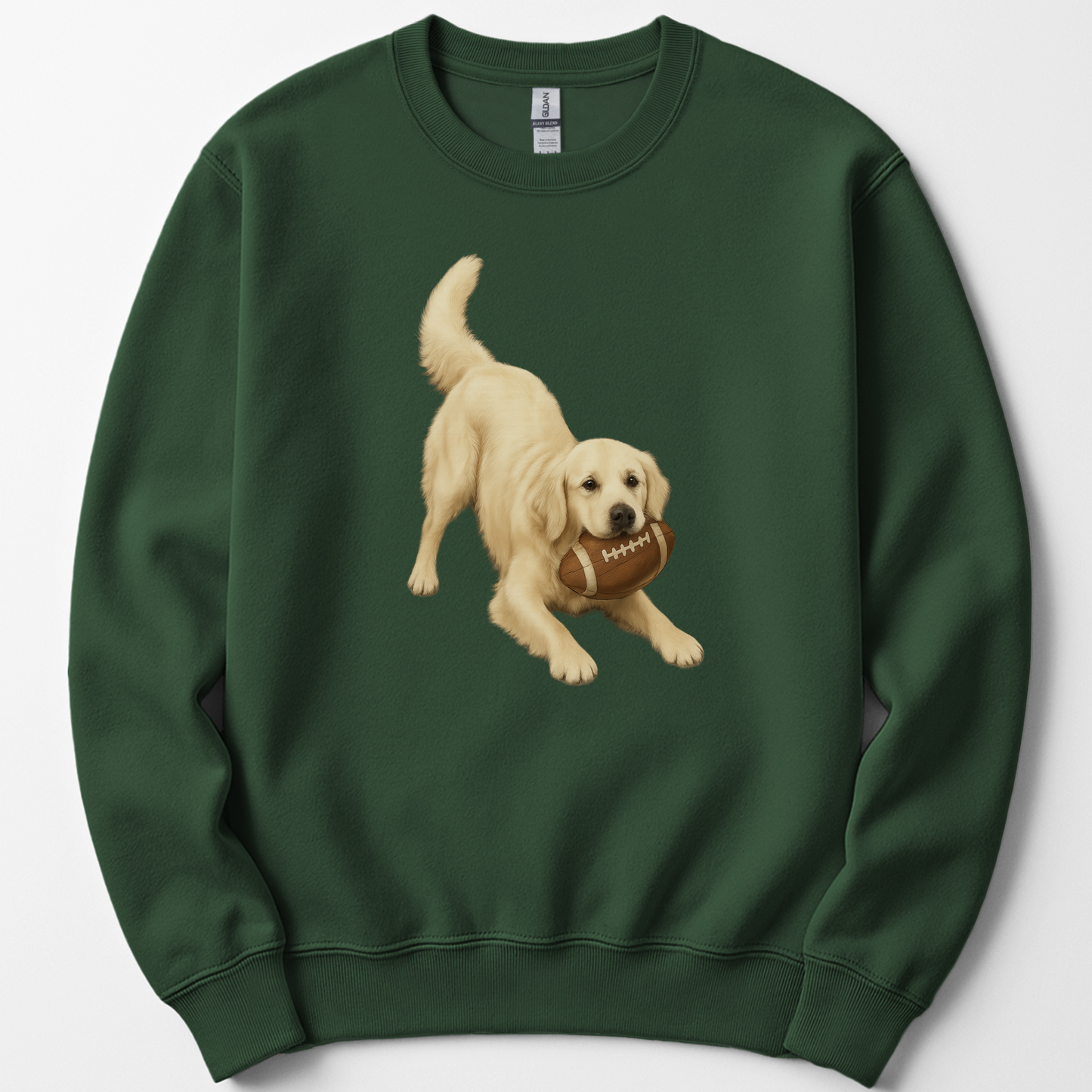 English Cream Golden Retriever Football Sweatshirt Dog Lover Game Day Gift Crewneck