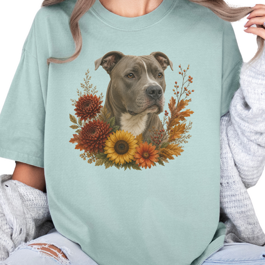 Pitbull Autumn Floral Shirt