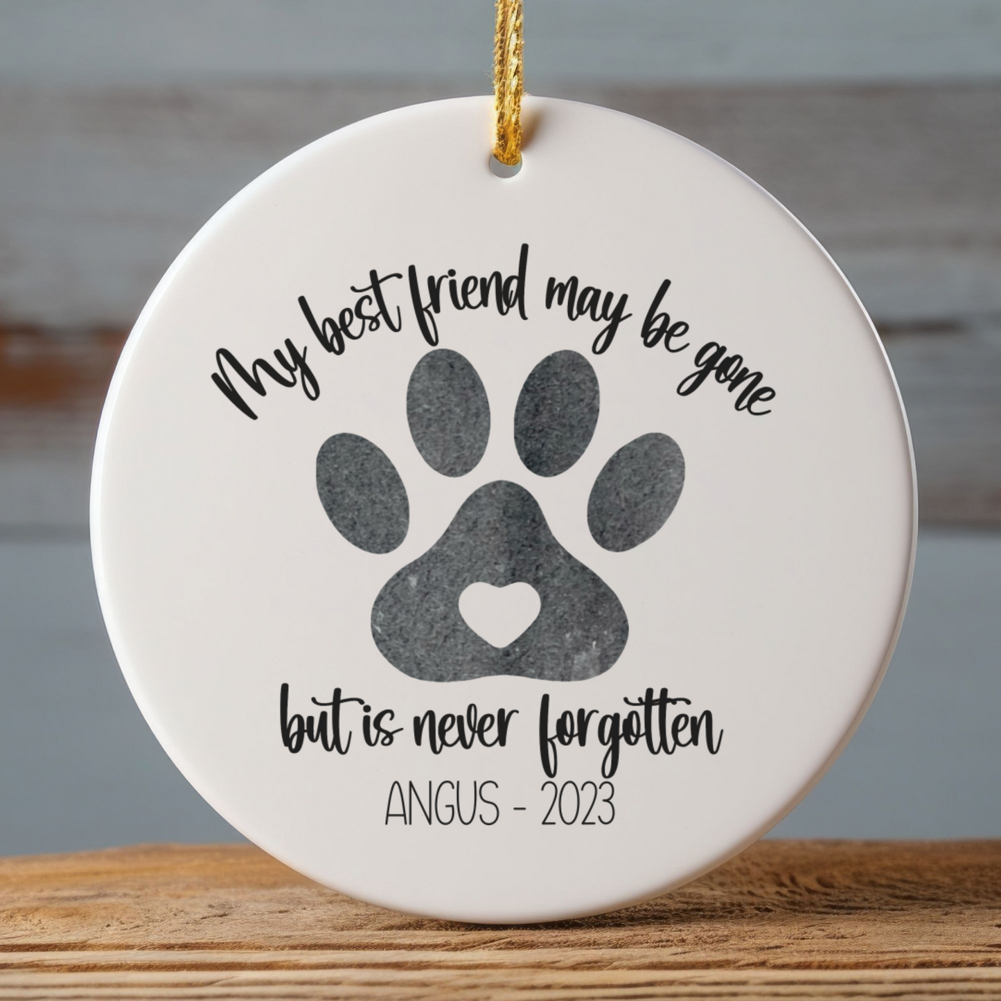 Personalized Pet Memorial Ornament, Dog Memorial Christmas Ornament, Rainbow Bridge Gift, Custom Pet Loss Keepsake