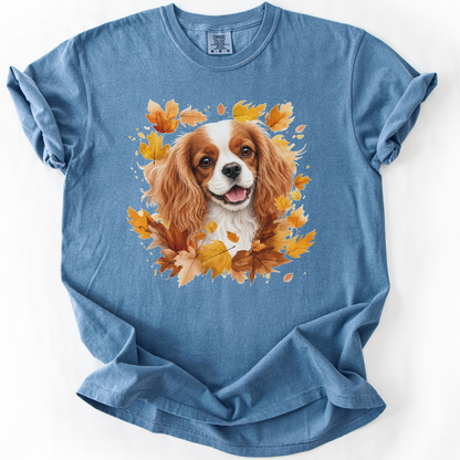 Blenheim Cavalier Fall Shirt, Autumn Dog Mom Comfort Colors Tee