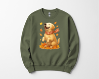 Load image into Gallery viewer, Yellow Labrador Shirt, Autumn Dog Sweatshirt, Labrador Lover Gift, Cozy Canine Apparel, Fall Clothing for Dog Moms
