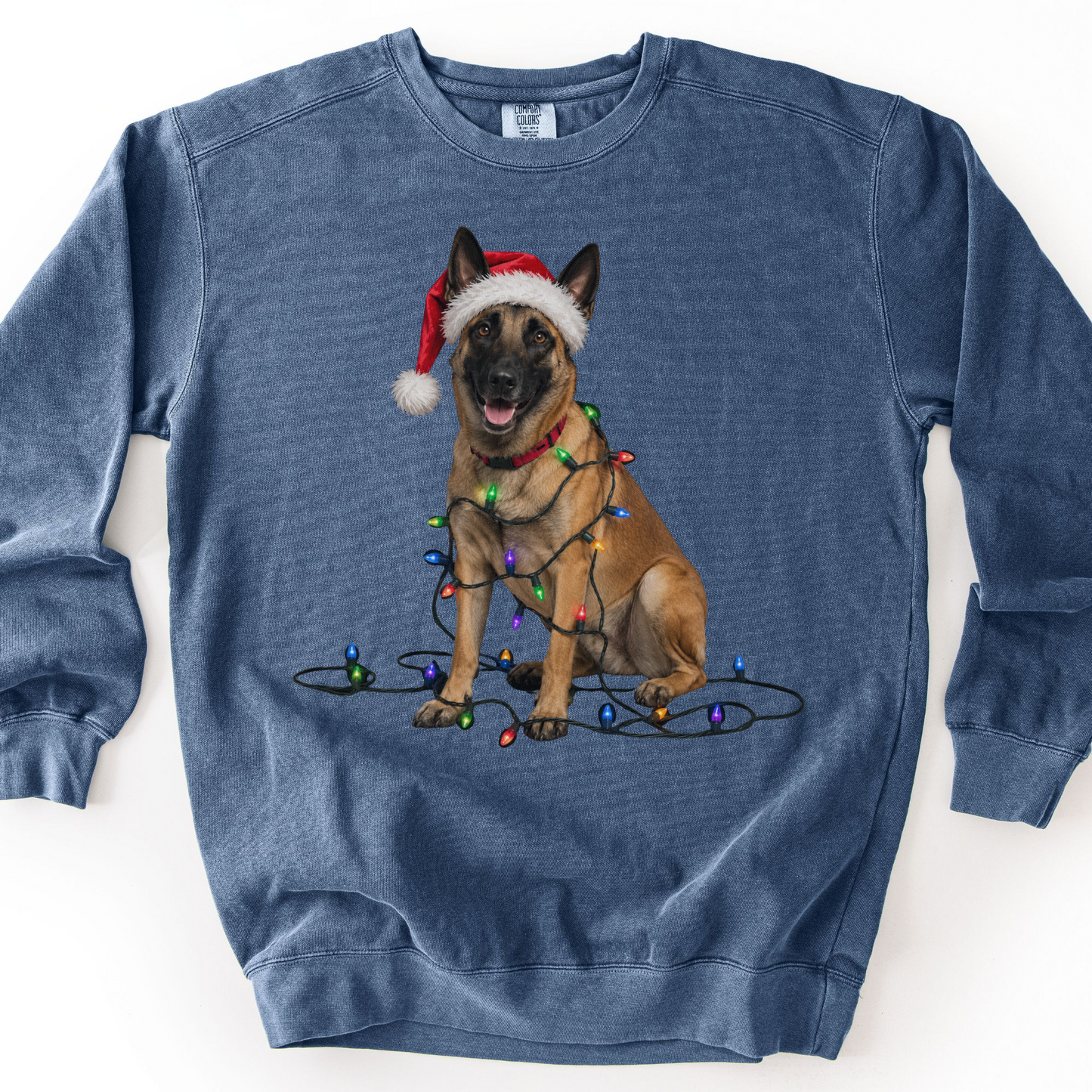 Belgian Malinois Christmas Lights Sweatshirt