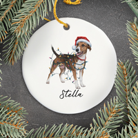 Load image into Gallery viewer, Smooth Fox Terrier Ornament, Personalized Christmas Decor
