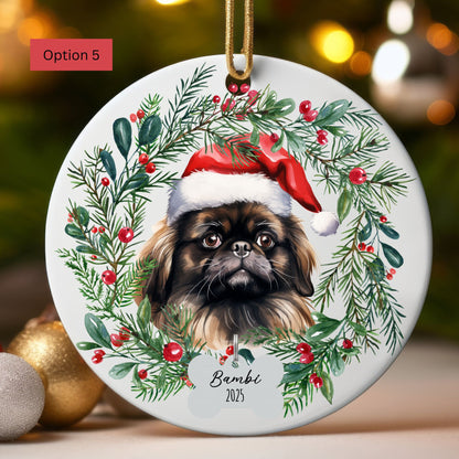 Personalized Pekingese Christmas Ornament