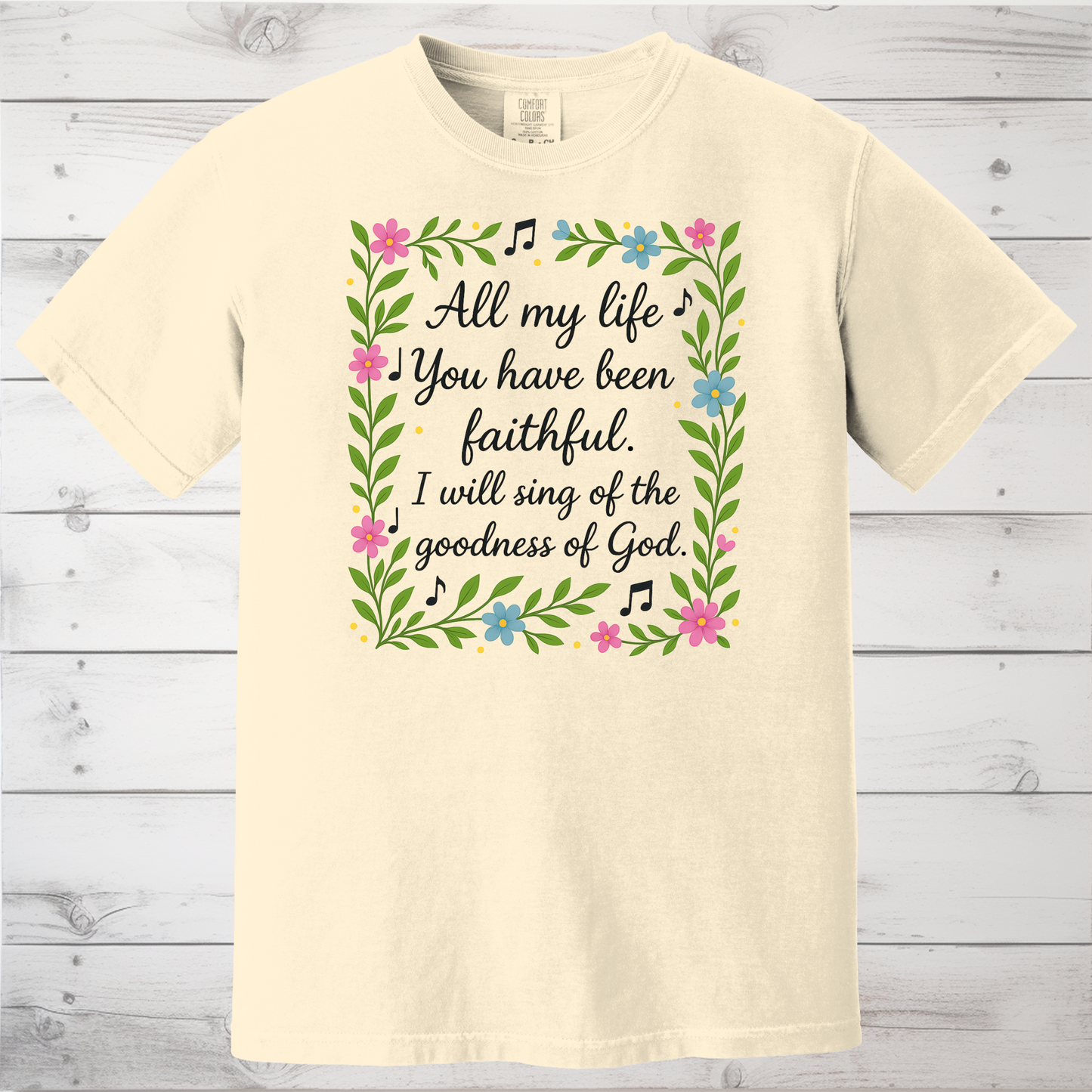 Floral Shirt for Women of Faith, Worship T-Shirt, Goodness of God Shirt