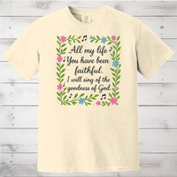 Load image into Gallery viewer, Floral Shirt for Women of Faith, Worship T-Shirt, Goodness of God Shirt
