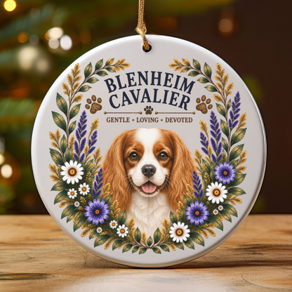 Blenheim Cavalier Ornament, Cavalier King Charles Spaniel Gift, Dog Mom Keepsake