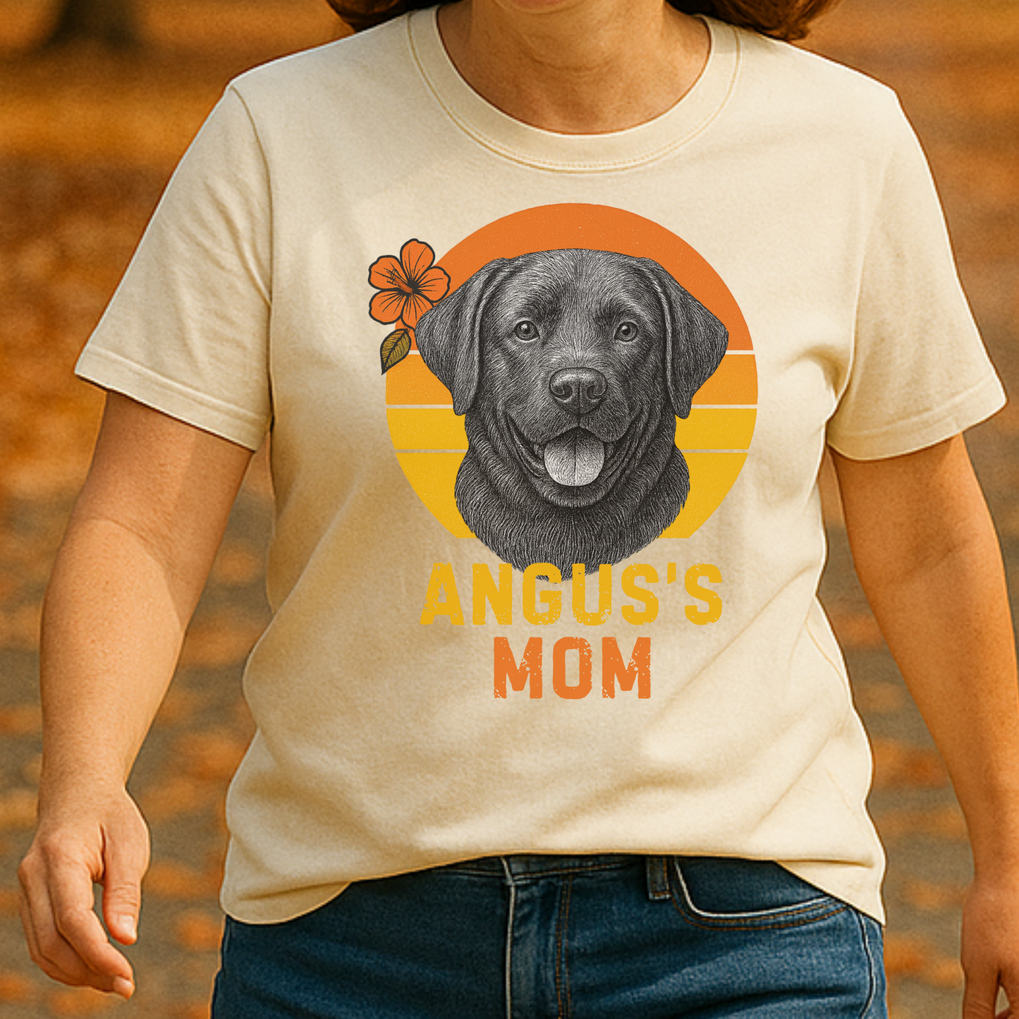 Personalized Dog Mom Shirt – Custom Pet Photo & Name Tee with Live Preview